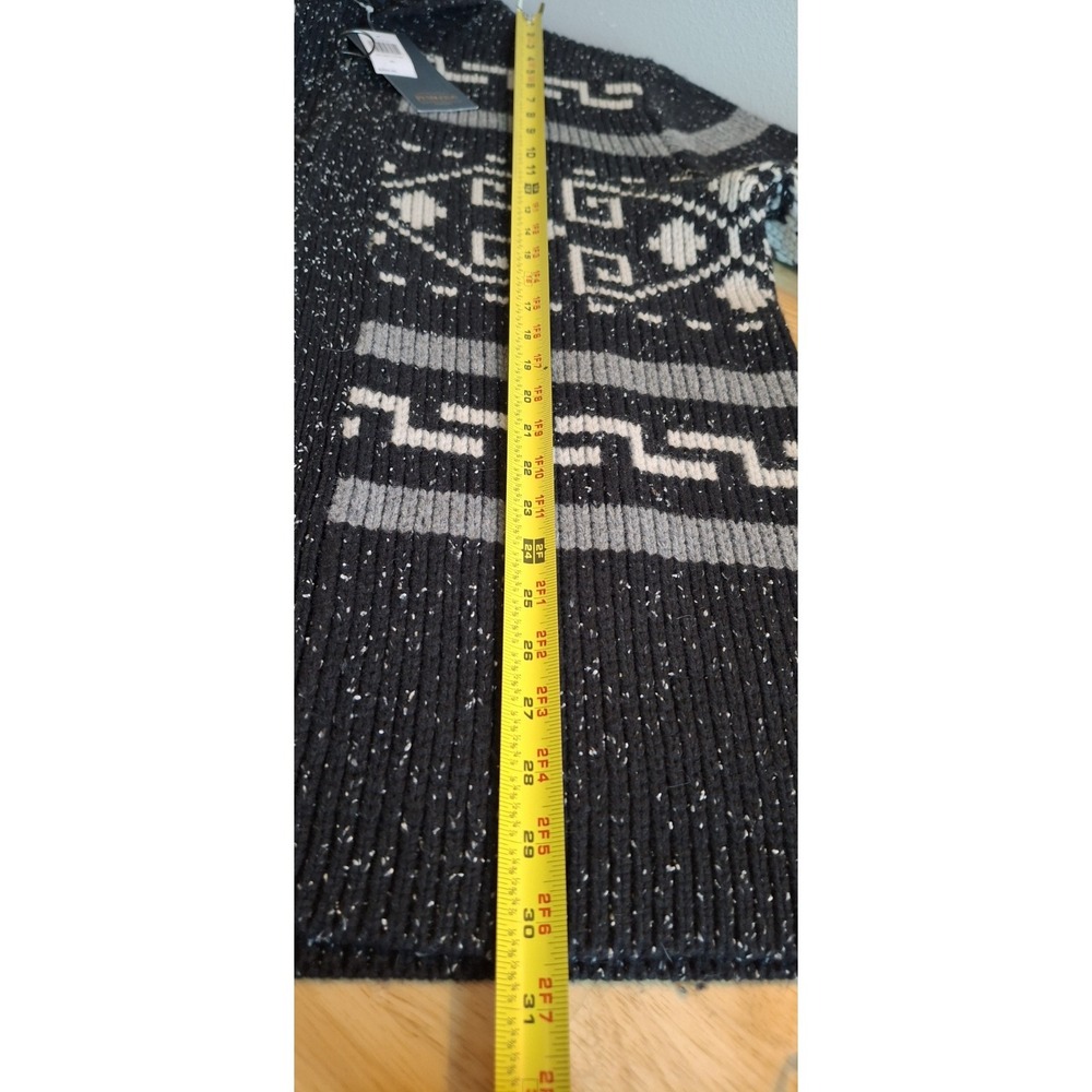 NWT Pendleton Black WESTERLEY DONEGAL FULL-ZIP LAMBSWOOL CARDIGAN Sweater Men XL - Picture 6 of 9